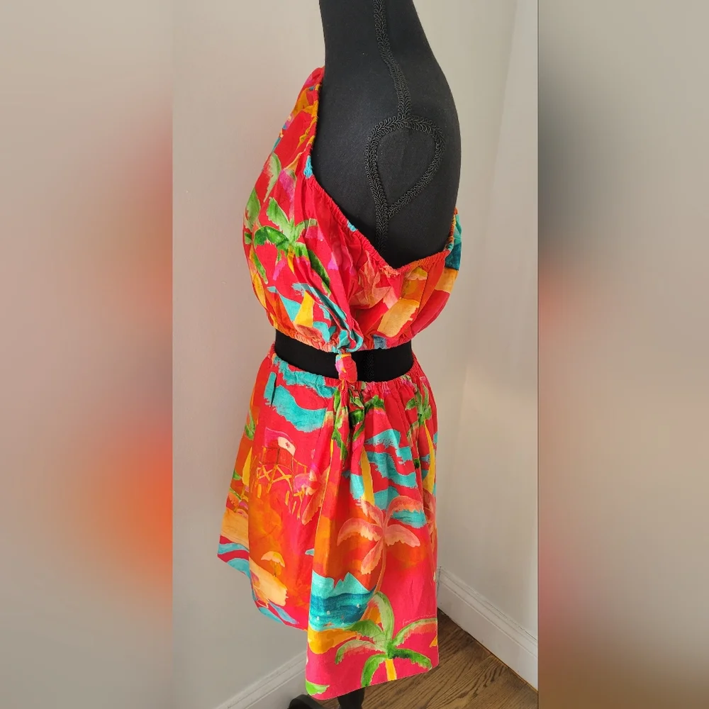 FARM Rio Red Tropical One-Shoulder Mini Dress - Picture 5 of 12